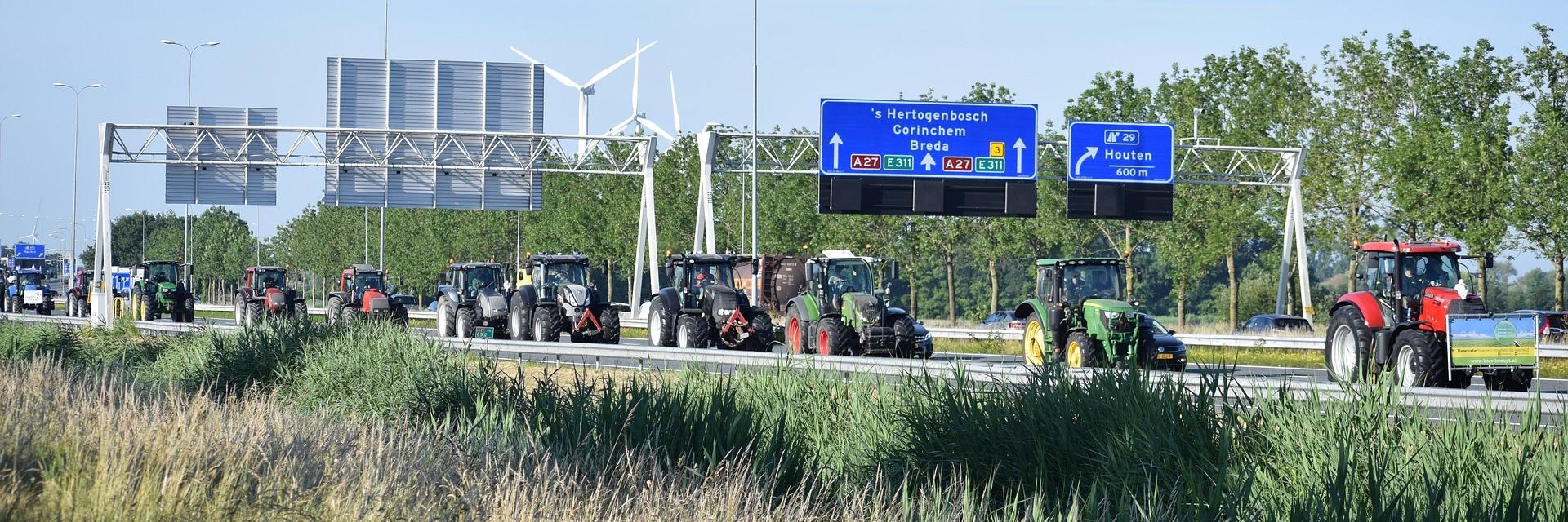 tractoren, boerenprotest, snelweg