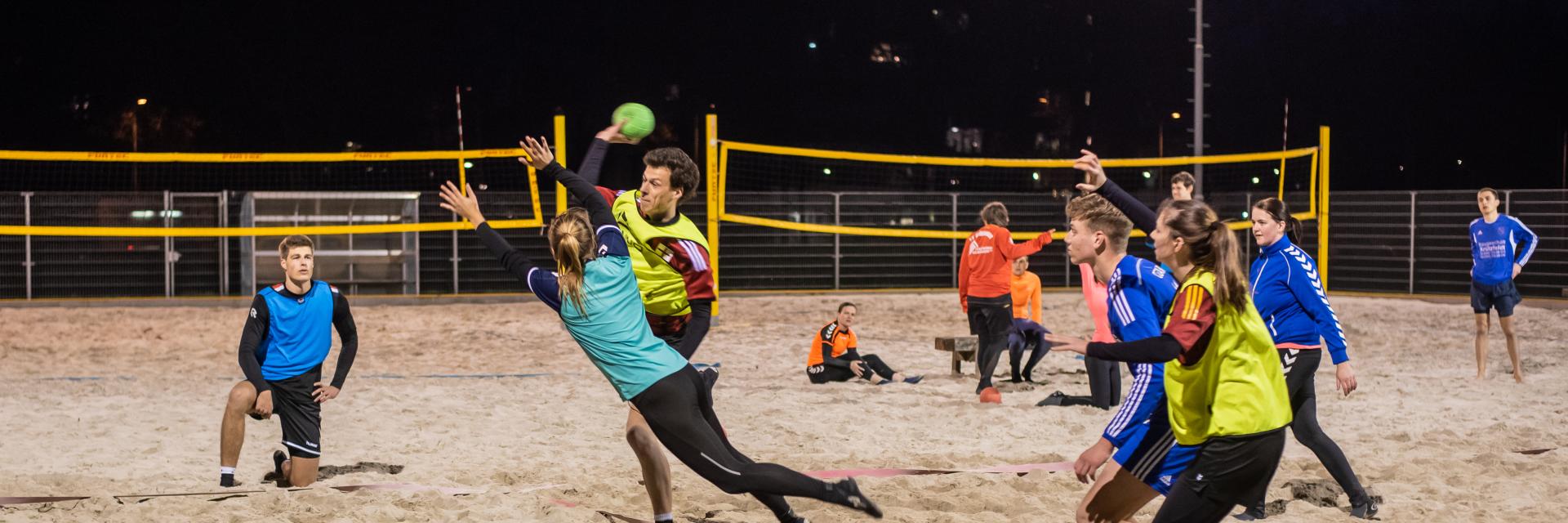 Play Beach Handball at the Sports Center