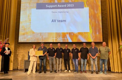 AV-team wint Support Award Digitalisering 2023