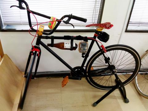 bicycle with radiation sensor