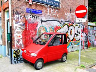 graffiti and tiny car